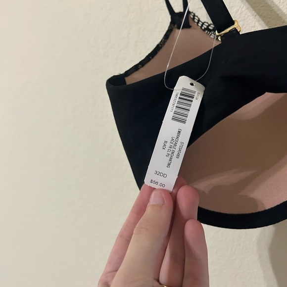 NWT SOMA EMBRACEABLE Push-Up Front-Close Bra  Lace Black Size 32DD Soft Stretch - Picture 6 of 9